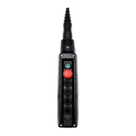 Springer Controls Co T.E.R., F70EB12040000001 MIKE Pendant, 6 Button, Black, 1-Speed Buttons F70EB12040000001